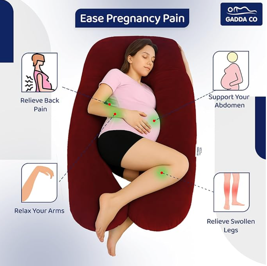 U-Shape Pregnancy Pillows: Full Body Pregnancy Pillow India for Side Sleepers
